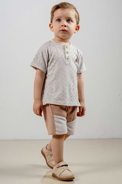 bombe Baby Kids Cotton Shorts 2-Piece Set Trend Fashion Bottom Top Set