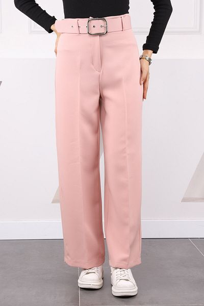 İmajButik Powder Wide Leg Belted Trousers