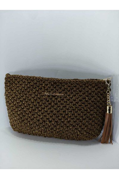 DERYASS2025 Handmade Wicker Knitted Portfolio Bag