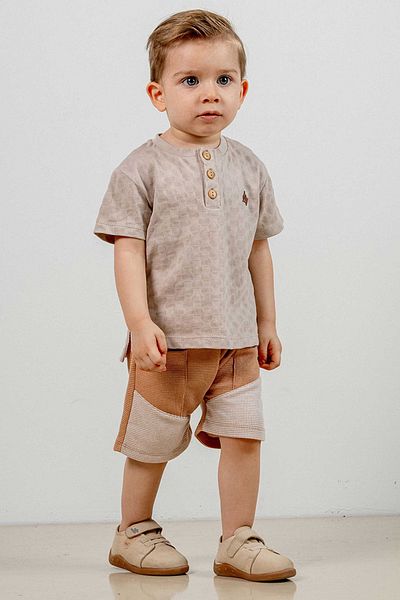 bombe Baby Kids Cotton Shorts 2-Piece Set Trend Fashion Bottom Top Set