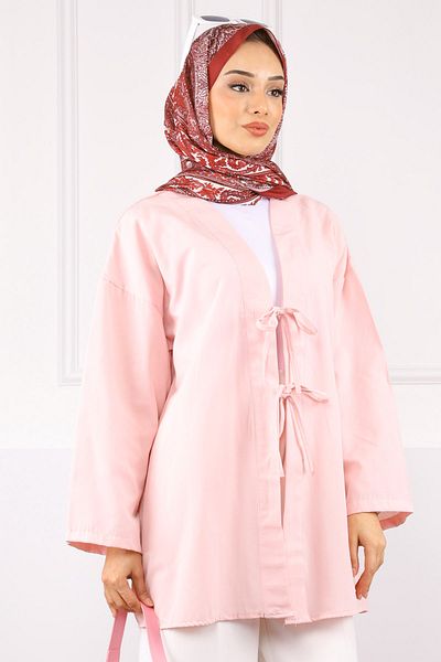 İmajButik Кимоно с пудрово завързване отпред