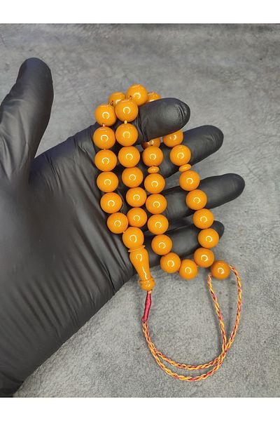 Mos Tespih Large Size High-End Moire Crimped Amber Rosary