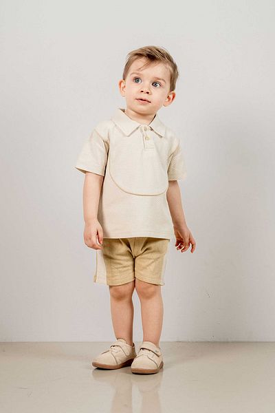 bombe Baby Kids Khaki Cotton 2-Piece Set First I Trend Fashion Bottom Top Set