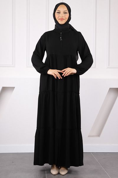 İmajButik Μαύρο μανίκι ελαστικό πολυστρωματικό φούρνο