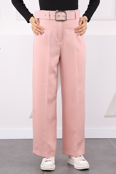 İmajButik Powder Wide Leg Belted Trousers