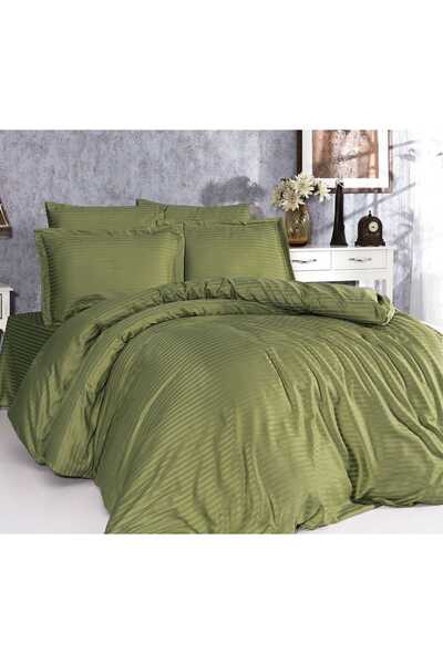 Gasel Home 120X200 for Beds (1.5 Person) Soft Satin Striped Duvet Cover Set