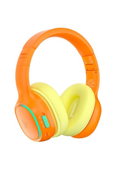 Tronsmart KH03 Kids ANC Bluetooth Headphones, Volume Control Wireless Headphones 70H Playtime Orange