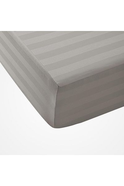 smart home 100% cotton double hotel bed sheet, 7 pieces, with removable filling, hotel stripes design - 240 x 260 cm