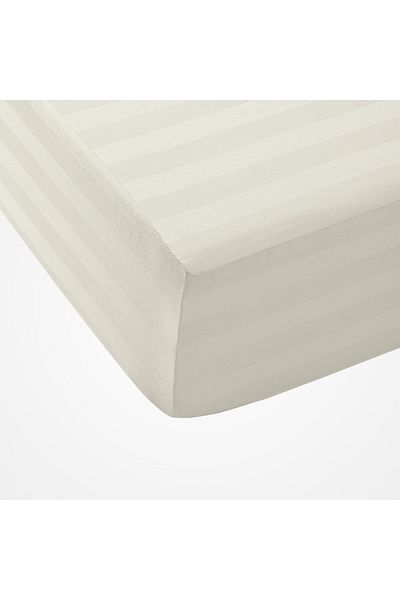 smart home 100% cotton double hotel bed sheet, 7 pieces, with removable filling, hotel stripes design - 240 x 260 cm
