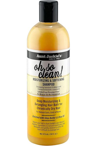 Auntie Me Aunt Jackie's Curls & Coils Oh So Clean, Moisturizing and Softening Shampoo, 12oz (355ml)