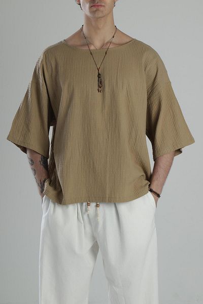 COCOPELLI Μουσελίνα Ύφασμα Fakir Sleeve Καφέ T-shirt