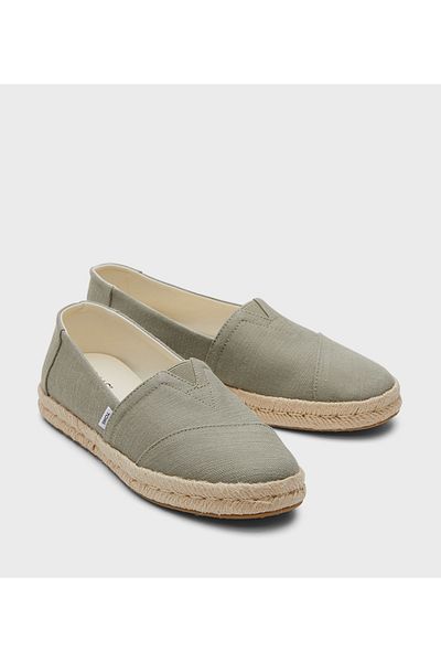 Toms Womens Toms Recycled Cotton Espadrilles Olive 9.5