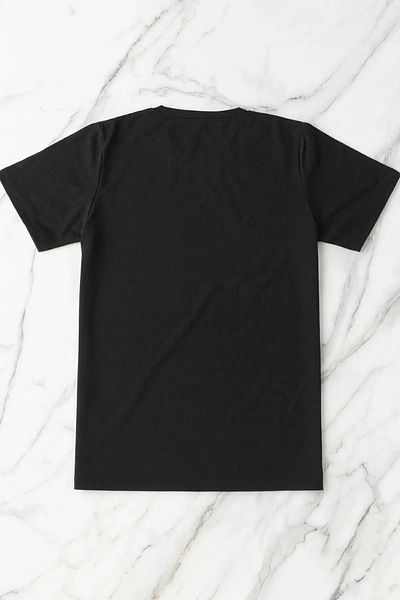 memowear Unisex Miami Printed Relaxed Cut Black T-Shirt