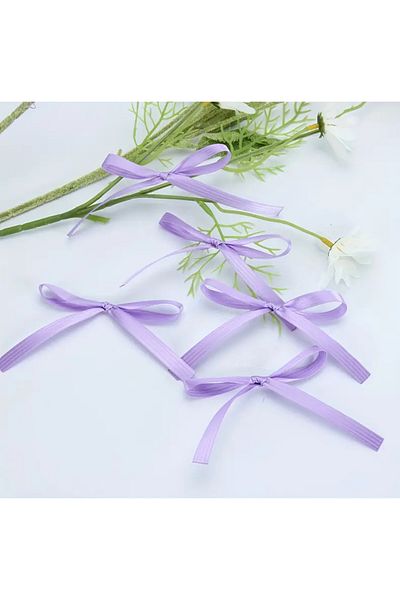 edalle Lilac Bow Satin Ribbon 10-Piece Cake and Balloon Decoration Bow