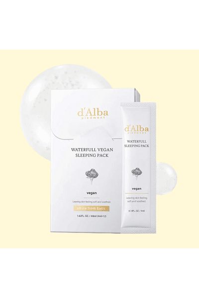 Dalba Vegan moisturizing night mask, d'Alba, 4ml * 12 pcs