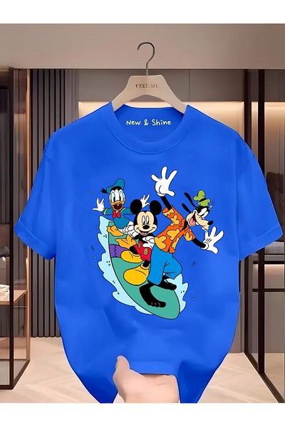 New Shine Μπλουζάκι με στάμπα της Disney Mickey Goofy Donald