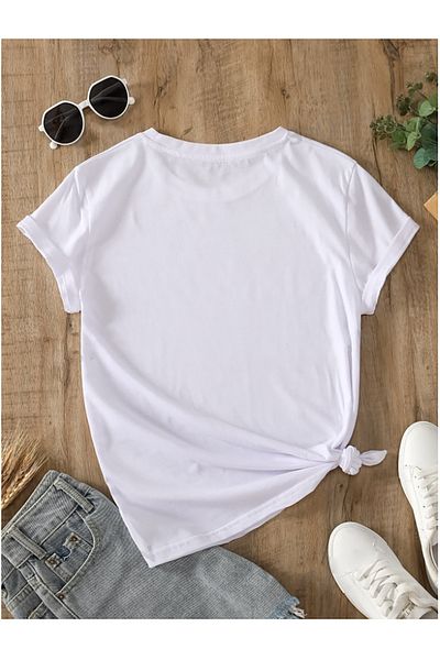 ciwi&life Unisex Oops! Tricou alb cu croială relaxată imprimat