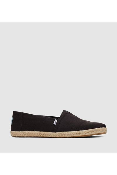 Toms Mens Toms Alpargata Woven Rope Espadrilles Black 41