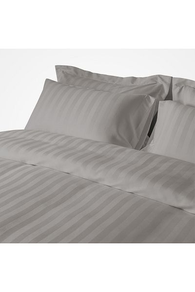 smart home 100% cotton double hotel bed sheet, 7 pieces, with removable filling, hotel stripes design - 240 x 260 cm
