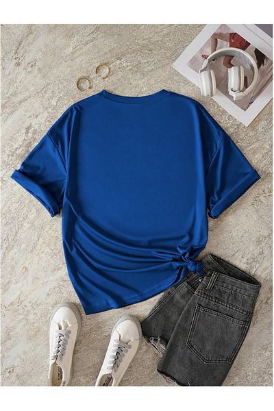 ciwi&life Μπλουζάκι Unisex Space Printed Relaxed Cut Sax-Blue T-shirt