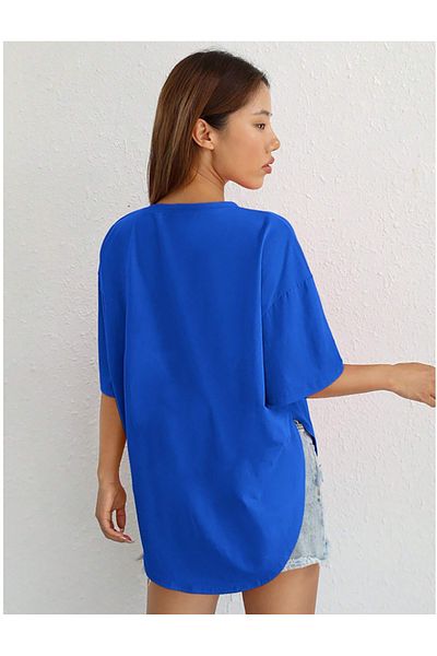 ciwi&life Μπλουζάκι Unisex WRST 030 με εμπριμέ χαλαρή εφαρμογή Sax-Blue