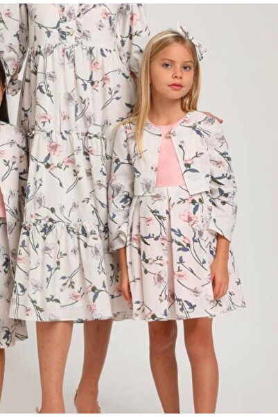 Emilakids 7-12 Yaş Kız Çocuk Ceketli 2 li Elbise