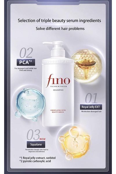 Fino Premium Touch Moist Shampoo 550 ml & Conditioner 550 ml & treatment mask 230 gm & Hair oil 70 ml hai