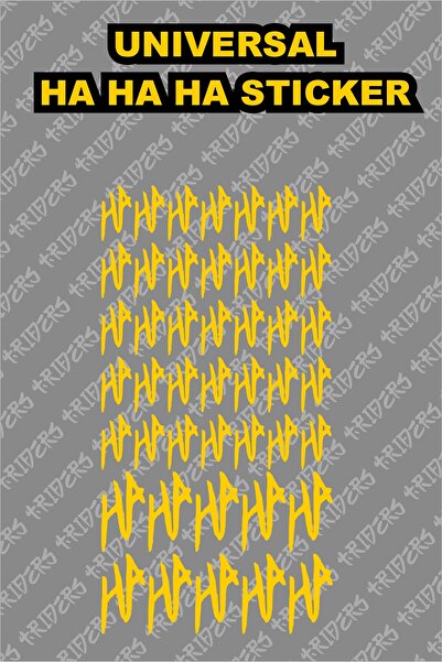 TRİDERS Universal Ha Ha Ha Sticker 30 x 15 cm 45 adet Araba Kask Motosiklet P...