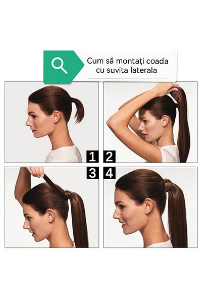animis beauty HOT RED ponytail hair extension, straight, 60 cm, synthetic fiber with natural look