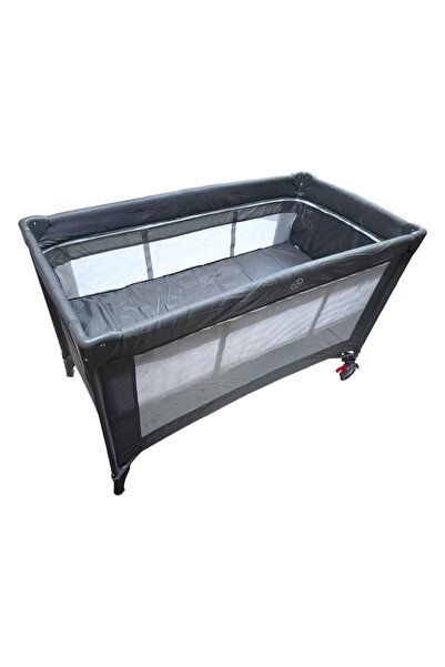 BabyCara Folding Playpen Travel Baby Bed With Two Levels Adjustable Height Crib 60x120CM