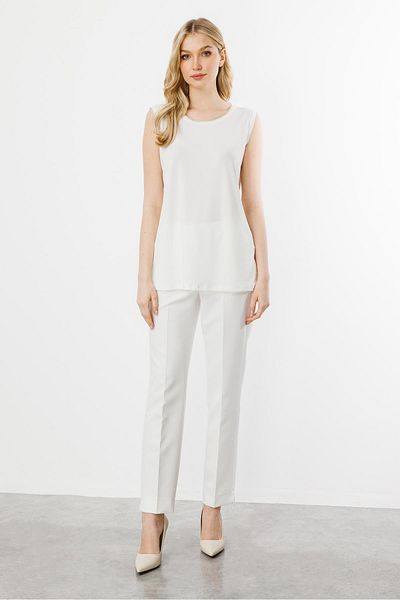 Mutlu Ertan 30337 Happy Ertan Ribbed Sleeveless Bluz