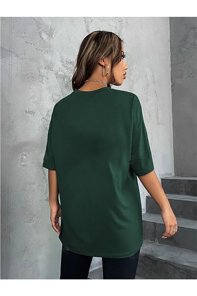 ciwi&life Unisex Vintage εμπριμέ πράσινο μπλουζάκι χαλαρής εφαρμογής
