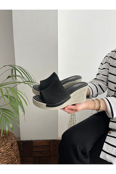 Daye Orthopedic Wedge Heel Knitwear Slippers Daily Comfortable High Sole Slippers
