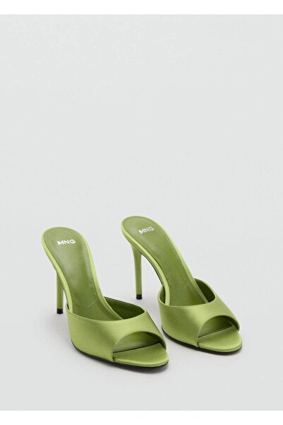MANGO Woman Satin Look Heel Sandals