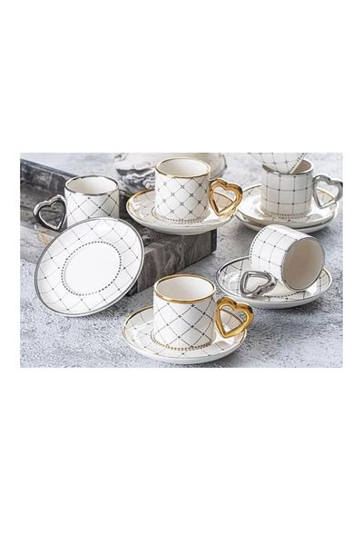ACAR Kaı5489 Porcelain Coffee Cup Set 6 Pieces