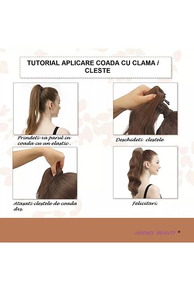 animis beauty Platinum Blonde ponytail, wavy, clip-in style, 50 cm, synthetic fiber with natural look