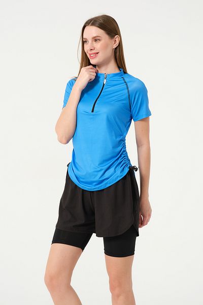 İKSUN Costum de baie pentru femei cu pantaloni scurți Costum de baie sport cu uscare rapidă, hidrofugă