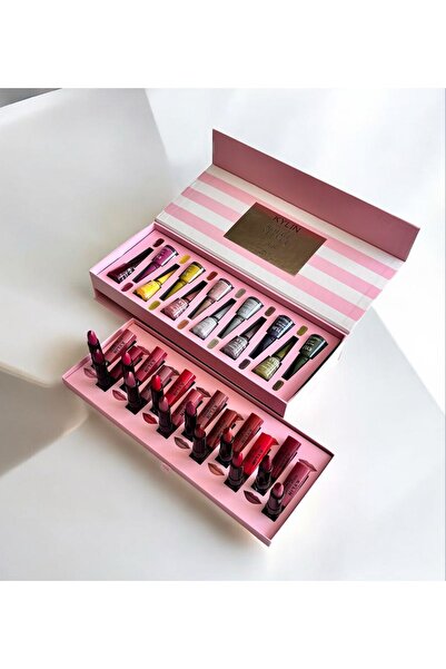 Kylin طقم أحمر شفاه جاف مناكير لامعة 12 لون