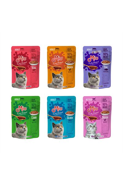MİO 6 Cat Bags❤️100g Mio Cat Test Pack Wet Cat Food⭕ Adult Cats Kitten Sterilized