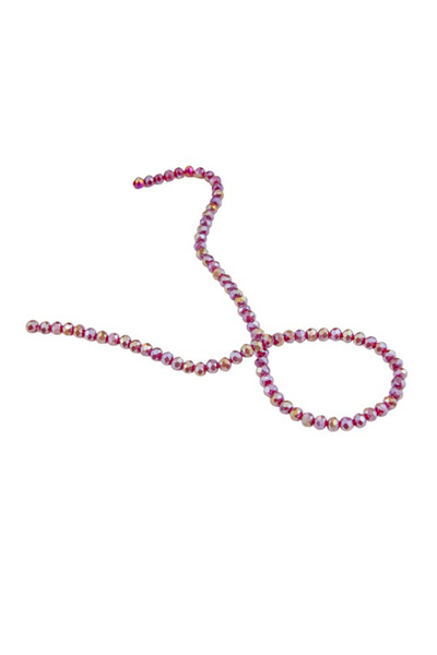 Serhat Aksesuar ve El İşçilik خرز زجاجي كريستالي أحمر كلاريت 6 مم، 1 خيط - (8...