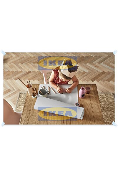 IKEA لفة ورق رسم بيضاء، لفة ورق رسم فني، 30 مترًا، مجموعة من قطعتين