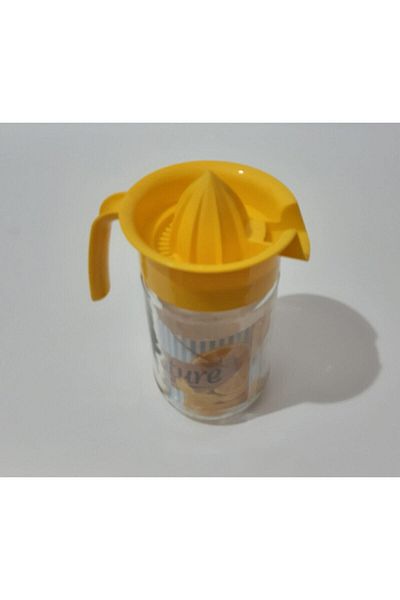 renkli çiçekler Glass Citrus Juicer 660 Ml Jug Type Citrus Juicer