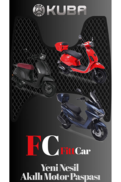 FittCar Kuba Azure 50 Cc Uyumlu Yeni Nesil Motor Paspası Turuncu Taba