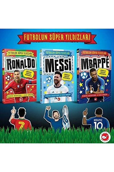 Beyaz Balina Yayınları Futbolun Süper Yıldızları – 3 Kitap Set (Mbappe, Ronal...