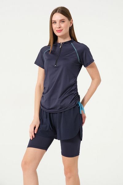 İKSUN Women's Swimmer Swimsuit with Shorts Water Repellent Quick Dry Sports Swimsuit