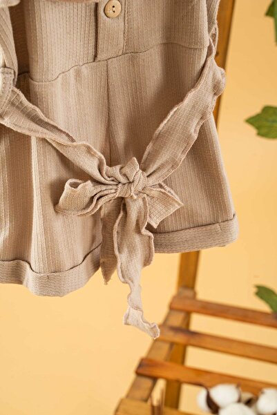 bombe Baby Kids Coffee Cotton Rope Strap Comfortable Jumpsuit Salopet Trend Fashion Bottom Top Suit Jumpsuit