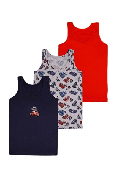 wakawakakidsstore No Brakes Car Printed Boys' Undershirt