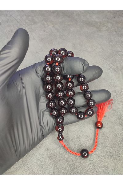 Mos Tespih High-End Collectible Squeeze Amber Prayer Beads with Sitting Imam