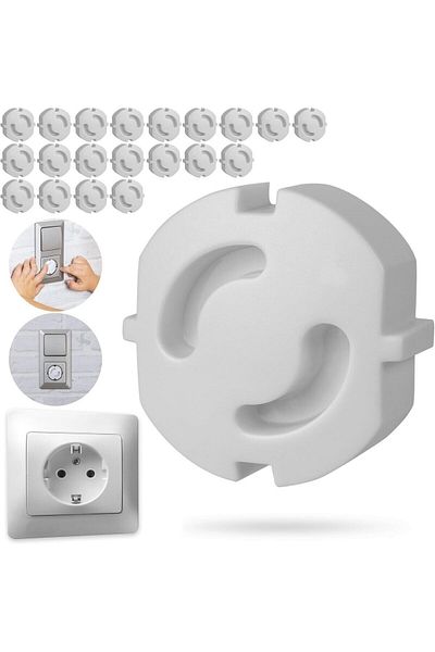 Carat Home 6 τμχ Αυτόματο κάλυμμα πρίζας Προστατευτικό πρίζας Κλειδαριά ασφαλείας Παιδική ασφάλεια