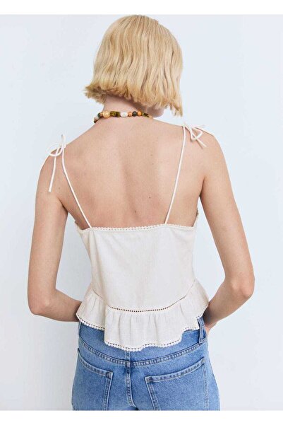 MANGO Woman Dantel işlemeli top